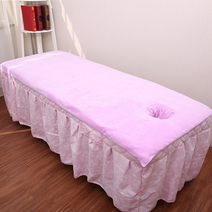 미용실전용 타올 미용샵침대 목욕타월 안마 발맛사지 용품 대전 구멍이있다 .침대시트 깔기침대 큰, T42-연보라 색 두터운천천달림 홀, C06-150x200cm