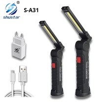 LED 손전등 써치 라이트 캠핑등 후레쉬 자석과 후크가 있는 충전식 작업등 방수 야간 작업 등에 적합한 가지 조명 모드