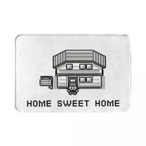 건식 화장실 매트 pokemon home sweet home 폴리에스터 현관 매트 깔개 카펫 매트 발바닥 미끄럼 방지 쿠션 복도 주방 침실 발코니 화장실, 하얀색, 40x60cm