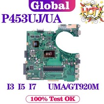 KEFU 노트북 메인 보드 CPU i3 i5 i7 GT920M/UMA 메인 보드 ASUS P453UJ PRO453U PE453U PX453U P453UA P453U 용, I3-6100U GT920M
