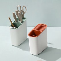물빠짐 싱크대 칼 가위 수저 보관 수납 꽂이 블럭 통, 칼꽂이-블루