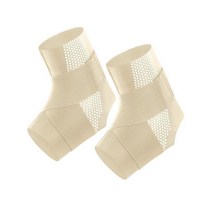 발목 압박 슬리브 2 개 아킬레스 건염 관절 통증 완화 발바닥 근막염 양말 강력한 이중 발 보호대, 03 Beige_01 S