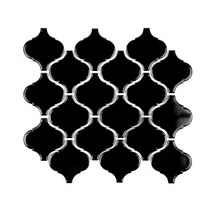 [현쓰몰] 74X78 호리병 랜턴 모자이크 타일 검정 블랙 BLACK 유광 (15장)