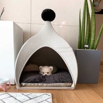 강아지 집 고양이 집 펫주택 애견하우스 반려동물 집, 라이트그레이