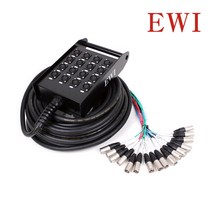 EWI PSX-16 교회 행사 렌탈용 16채널 XLR 캐논 멀티케이블 멀티박스, 15M