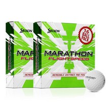 던롭 스릭슨 마라톤 플라이트 스피드 골프공 2피스 16구, 화이트, 2개