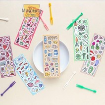 mag4 음식 씰스티커 야채 식품 그림 일러스트 꾸미기 스티커, 12 소스