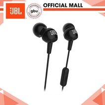 JBL-C100Si 유선 헤드폰 스테레오 이어폰 스포츠 헤드셋 깊은 베이스 음악 러, Black, 규격 없음