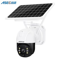 태양열 카메라 cctv 보안 태양광 무선 ip 실외 방수 야외 a 도난 인간 컬러 나이트 비전, 4g x 128GB x, 협력사