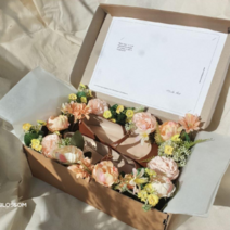 LED 꽃신박스 로맨틱핑크 전역선물 여자친구꽃신, 꽃신박스(로맨틱핑크)
