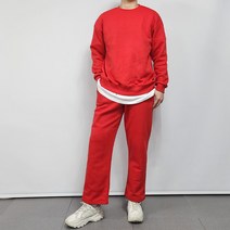 티글렛 남여공용 도톰 맨투맨+일자팬츠셋트