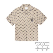 MLB) 다이아 모노그램 코튼자카드 반팔셔츠 3AWSM0223-50BGS