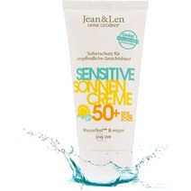독일 진앤렌 Jean & Len Sun Cream 50+ SPF 50+ 센시티브 선스크린 페이스 선크림 50ml, 2팩