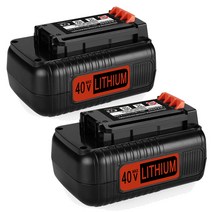 BLACK & DECKER LBX2040 LBXR36 LBXR2036 BL2036 충전식 리튬 배터리 36V 전동 공구 교체용 5.0AH 6.0AH 40V MAX, 2 Piece 5.0Ah