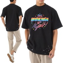 BALENCIAGA [명품]발렌시아가 그래픽 로고 프린트 오버핏 반팔 티셔츠 6..