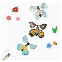 ms 민화샵 요술종이나비 고무동력종이나비 날으는나비, 노란색무늬