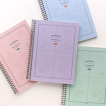 수학 노트 연습장 스프링 대학 센터4칸 옥스포드 스터디플래너 필기 학습플래너, 본상품선택