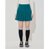 22FW [H-SIGNITURE]그린 기모 변형 플리츠 스커트 HWSK2D701E2