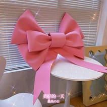 DIY 대형 리본 대왕 인간 화환 프로포즈 선물 베이비샤워 웨딩카 신부대기실 꾸미기, 핑크 스몰( 45cmx60cm)