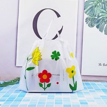 Z3JC 쇼핑백 가방 선물봉투 비닐봉투 핸드백, Z3JC 속구마사 투명 삼색화, 라지 40*30*10