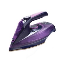 Decdeal 휴대용 무선 스팀 다리미 2400W, 퍼플