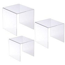 Claytonic Funko POP 피규어용 내구성 있는 6피스 투명 아크릴 디스플레이 라이저 소매 디스플레이 주얼리용 디스플레이 라이저 선반 쇼케이스 고정 장치(12.4 x