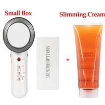 초음파 진동 리프팅 이온 뷰티 갈바닉 초음파 캐비테이션 ems 바디 기계 얼굴 마사지기, 영국 플러그, 젤이 든 작은 상자