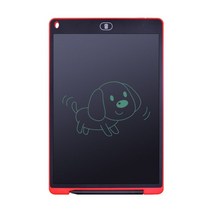 전자칠판 chipal 12 lcd 쓰기 태블릿 디지털 그래픽 태블릿 전자 필기 드로잉 패드 ewriter with stylus pen battery 2, 빨간색