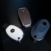 벤츠 가죽 메탈 키케이스 키링 키홀더 키커버 스마트 구형 신형, 벤츠B/네이비(네이비메탈)