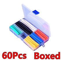 750pcs 열 수축 튜브 모듬 폴리올레핀 와이어 케이블 절연 슬리브 랩 세트 박스형, 07 60Pcs
