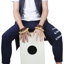 아프리카 젬베 djembe 드럼 콩가 타악기 액세서리에 대한 수제 너트 쉘 팔찌 1세트