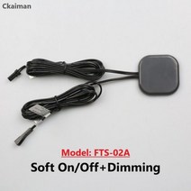 보이지 않는 침투 25mm 12V 24V 나무 유리 아크릴 캐비닛 LED 조명 스마트 터치 디밍 센서 스위치 112550, FTS 02A, DC 12V-24V