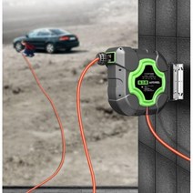 물호스릴 벽걸이 자동 고압 릴호수 세차 워터릴 정원 농업용 원예 급수 세차장, 에어드럼 20m 5x8 단층 pu 파이프