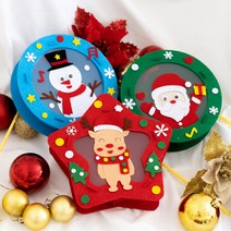 펠트 크리스마스 등 만들기 키트 무드등 장식 눈사람, 루돌프