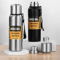 1.5리터 대용량보온병 캠핑 등산용 대형 보온 보냉병, 실버, 1500ml