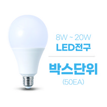 삼영전기 LED 전구 박스단위 8W 10W 12W 15W 20W, 1BOX(50EA), 전구색(노란빛), [2등급]15W