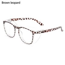 안전 안경 Anti-fog 꽃가루 고글 푸른 빛 차단 UV400 보호 Anti-saliva 남성 여성을위한 방진, Brown leopard3