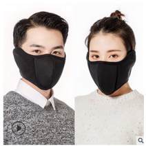벨크로 방한 마스크 귀마개 겨울 운동 넥워머 오토바이 배달, 블랙