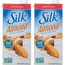 실크 아몬드밀크 오리지널, 946ml, 2개