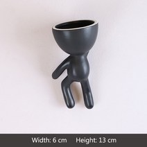 공중부양화분 자기부상 장식품 창의적인 귀여운 모조 휴머노이드 세라믹 화분 다육 공예품 꽃병 홈 데코 맞춤형 선물 도매, P