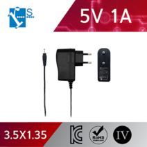 5V 1A 어댑터 RS-E1000-K 3.5x1.35 아답터 직류전원장치 SMPS 충전기, 3.5mmX1.35mm