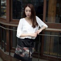 에버율 남녀공용 미니 허리 앞치마 일식 주방 카페, 선택:B네이비, 단품