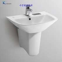 [네모욕실]계림반다리세면대L-317FDA203ABS자동폽업+트랩포함, 바닥배수용아이트랩