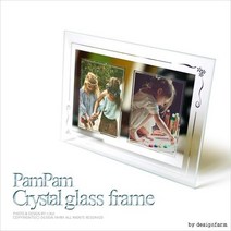 국산 크리스탈2단액자(2R+2R) 유리액자 사진액자, 기본