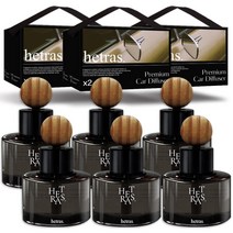 헤트라스 차량용 디퓨저 방향제 60ml + 리본끈선물세트, 6개입, 북스토어향