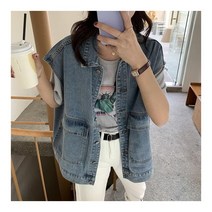 체인지쉬 (change she) 시애틀 오버핏 데님 베스트 여성 자켓 청자켓 조끼 청조끼