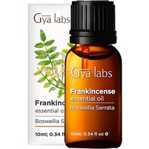 아로마테라피 Gya Labs Pure Frankincense Essential Oil for Pain - 피부를 위한 100% 천연 치료 등급 유향 오일 Face ampamp 디퓨, [02] 0.34 Fl Oz(1팩), [92] 박하