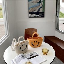 A31285109 여름 라탄 여성 가방 토트백 백 미니 여성가방 휴가철 스마일 패션잡화