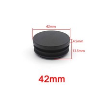 10pcs 12mm-76mm 라운드 플라스틱 블랙 블랭킹 엔드 캡 가구 다리 튜브 파이프 삽입 플매트 카펫 러그 마개 장식 먼지 커버 홀 뚜껑(덮개), [14] 42mm