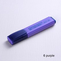 형광펜 고체 8 색 단일 카와이 학생 문구 사무용품 을위한 안전한 무독성 야광펜 74, 6 보라색